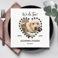 Black and White Photo Dog Cat Pet Wedding 