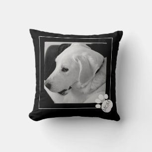 Black and White Photo of Cute Dog Best Mum Ever Cushion