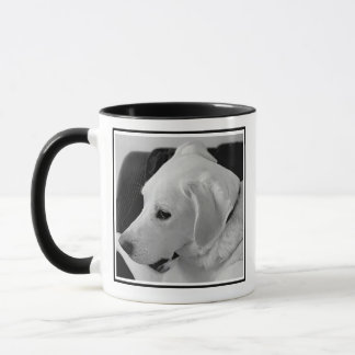 Black and White Photo of Cute Dog Mother's Day Mug