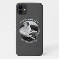 Black and White Photo of Talking Dog Text Message