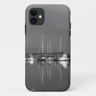 Black and white photo protector, boats iPhone 11 case