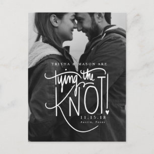 Black and White Photo Save The Date Announcement Postcard