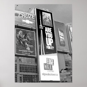 Black And White Photo Toronto Canada Poster