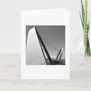 Black and white photograph of bridge card