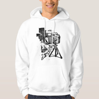 Black and white Photography on Tripod Design Hoodie