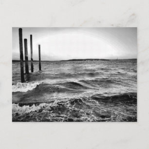 black and white photography postcard