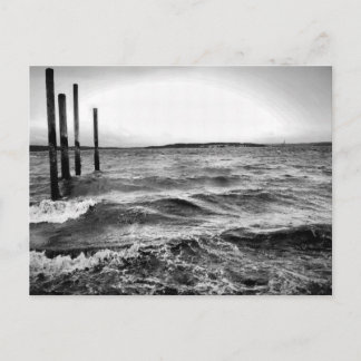 black and white photography postcard