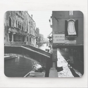 Black and White Photography Venice Italy Canal Mouse Mat