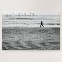 Black and White Photography with Seaside Landscape