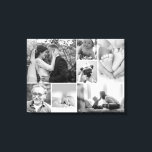 Black and White Photos Family gallery collage Canvas Print<br><div class="desc">I was staring at a bare wall at home and I'm dreaming of doing a gallery wall. The thought of having to get different sized picture frames keeps on stopping me from moving forward with it. Do you have the same issue? So as an alternative for us I've created this...</div>