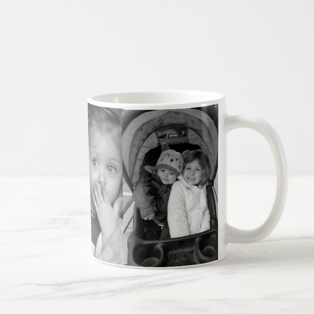 Black and White Photos Personalised Coffee Mug (Right)