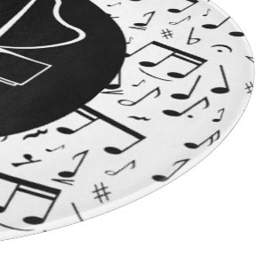Black and white Piano design Cutting Board