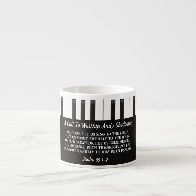 Black And White Piano  Espresso Cup (Front)