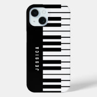 Black and White Piano Keyboard Monogram