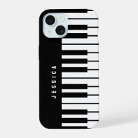Black and White Piano Keyboard Monogram