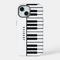Black and White Piano Keyboard Monogram