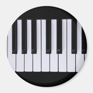Black and White Piano Keys Magnet
