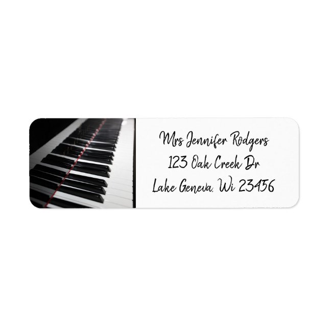 Black and White Piano Keys Musical (Front)