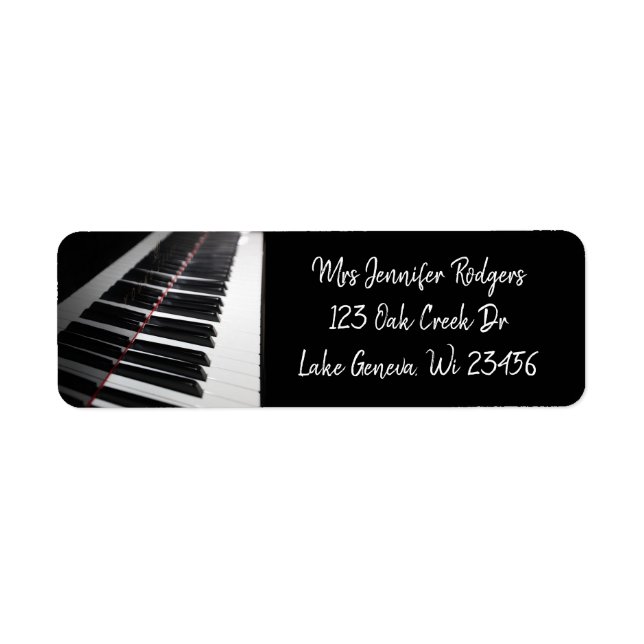 Black and White Piano Keys Musical (Front)