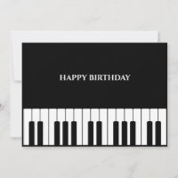 Black and white Piano tuts HAPPY BIRTHDAY