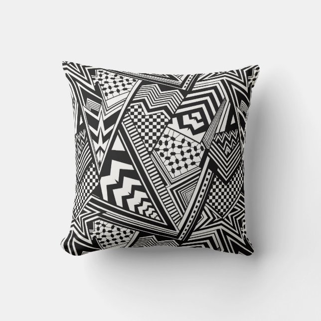 black and white pillow (Front)