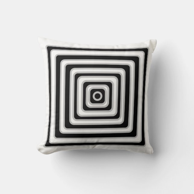 black and white pillow designs el (Front)