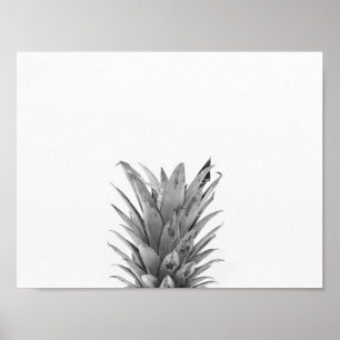Black and White Pineapple Poster