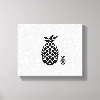 Black and white pineapples print on canvas