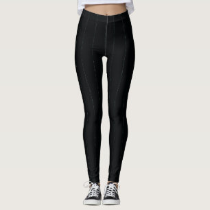Black and White Pinstripe Leggings