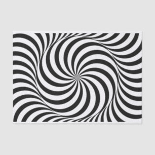 Black and White Pinwheel/Swirl Tissue Paper