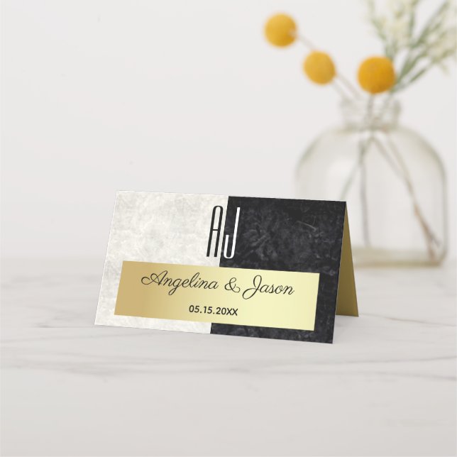 Black and White Place Card (Back)