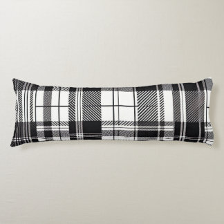 Black and White Plaid Body Cushion