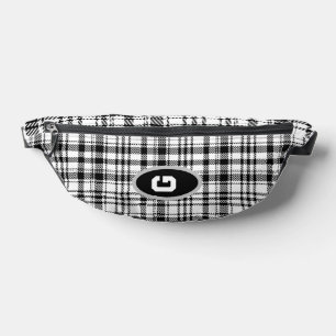 Black and White Plaid Bum Bags