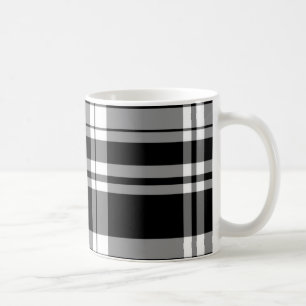 Black and White Plaid Coffee Mug