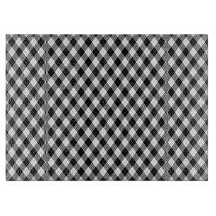 Black And White Plaid  Cutting Board