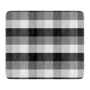 Black and White Plaid Cutting Board