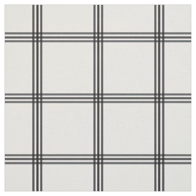 Black and White Plaid Fabric (Swatch)