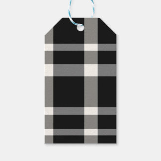 Black and White Plaid Gift Tags