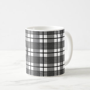 Black and White Plaid Pattern Little Glen Coffee Mug