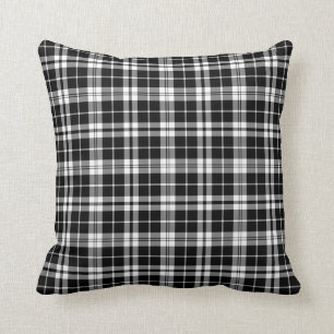 Black and White Plaid Pillow