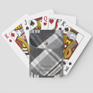 Black and White Plaid Playing Cards