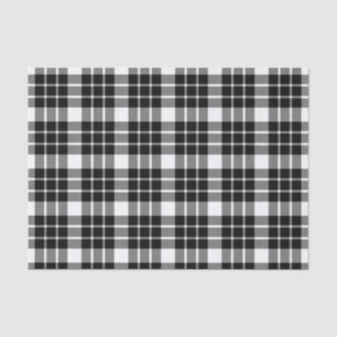 Black and White Plaid Tissue Paper