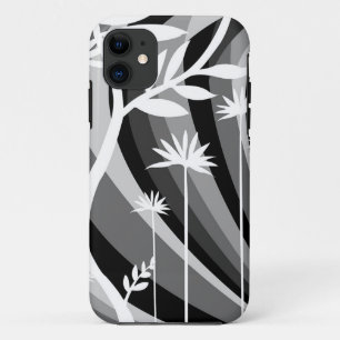 Black and White Plant Print iPhone 11 Case