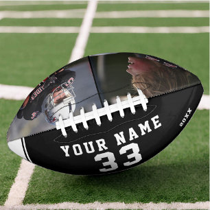 Black and White Player Name Number 2 Photo American Football