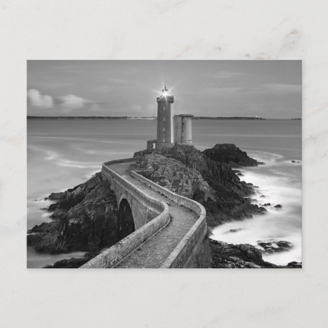 Black and White Plouzane Postcard (Front)