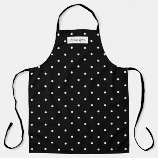 Black and White Polka Dot Apron