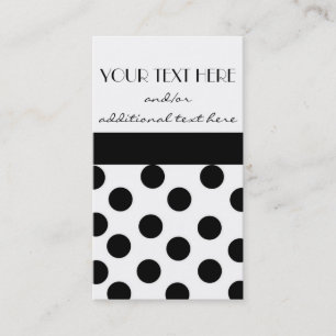 Black and White Polka Dot Business Card