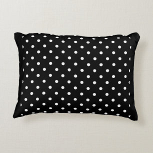 Black and white polka dot Dog pic Decorative Cushion