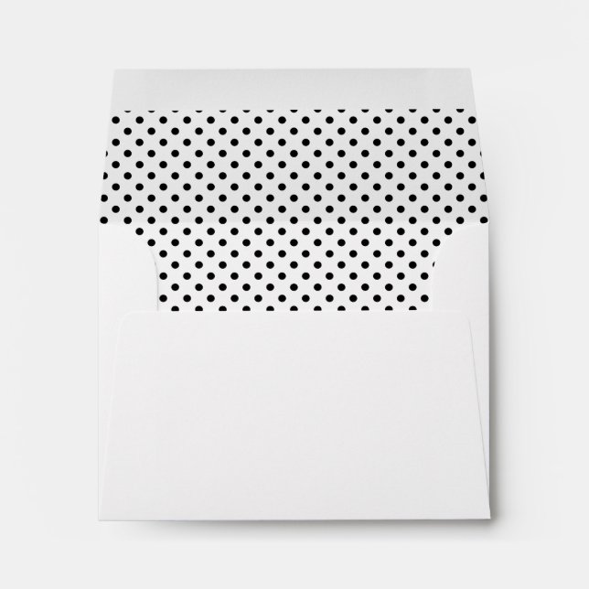 Black and white polka dot envelope liner design (Back (Bottom))