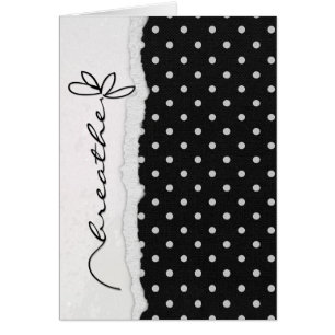 black and white polka dot flower